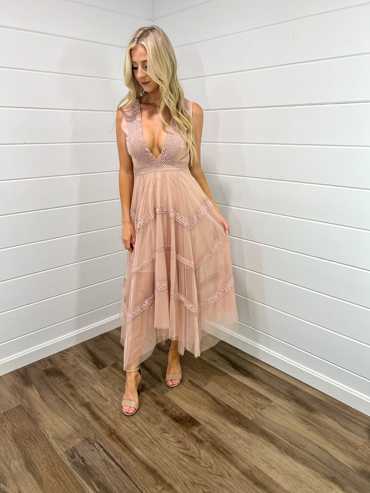 Nude Romantic Midi