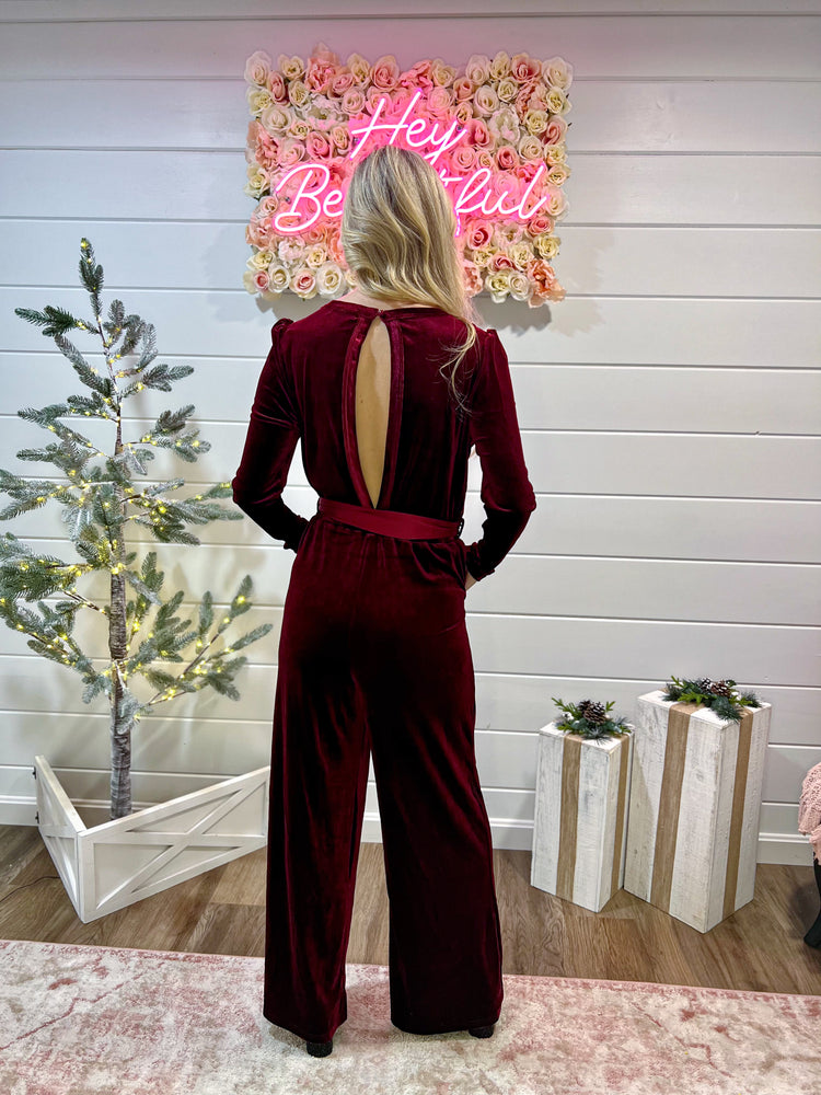 Red Velvet Jumpsuit