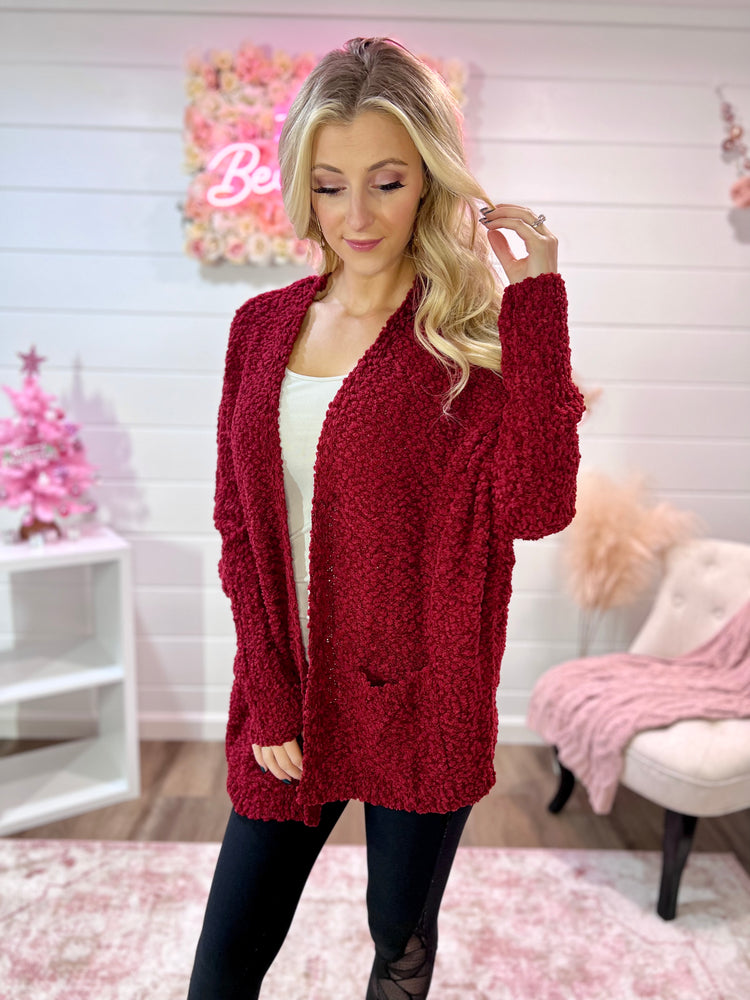 Burgundy Cardigan