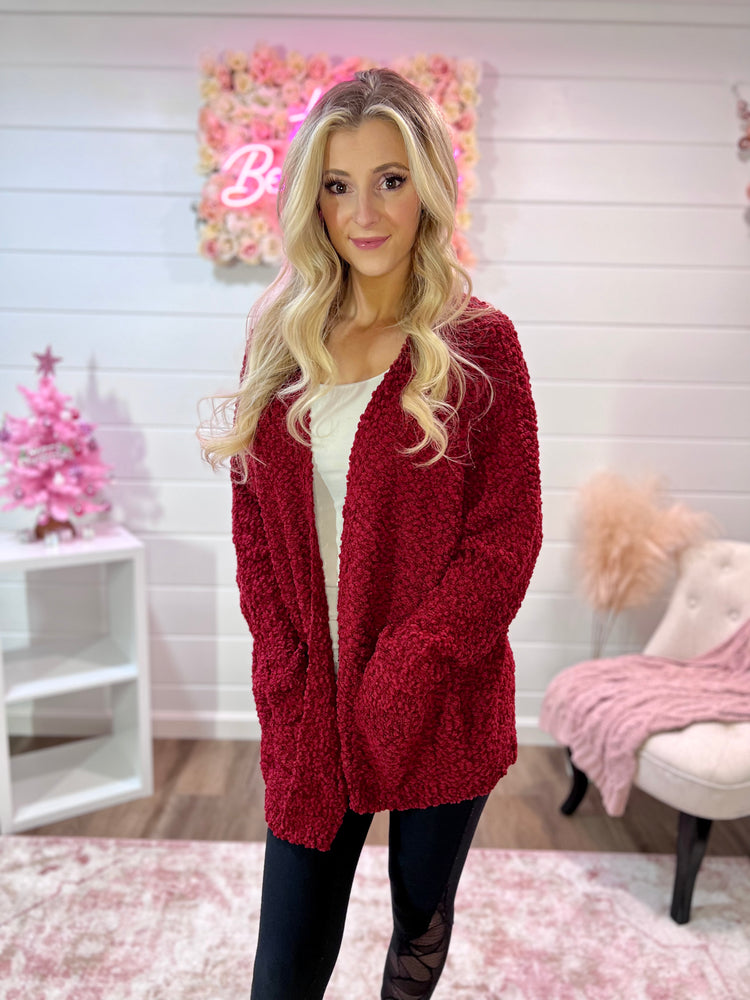 Burgundy Cardigan