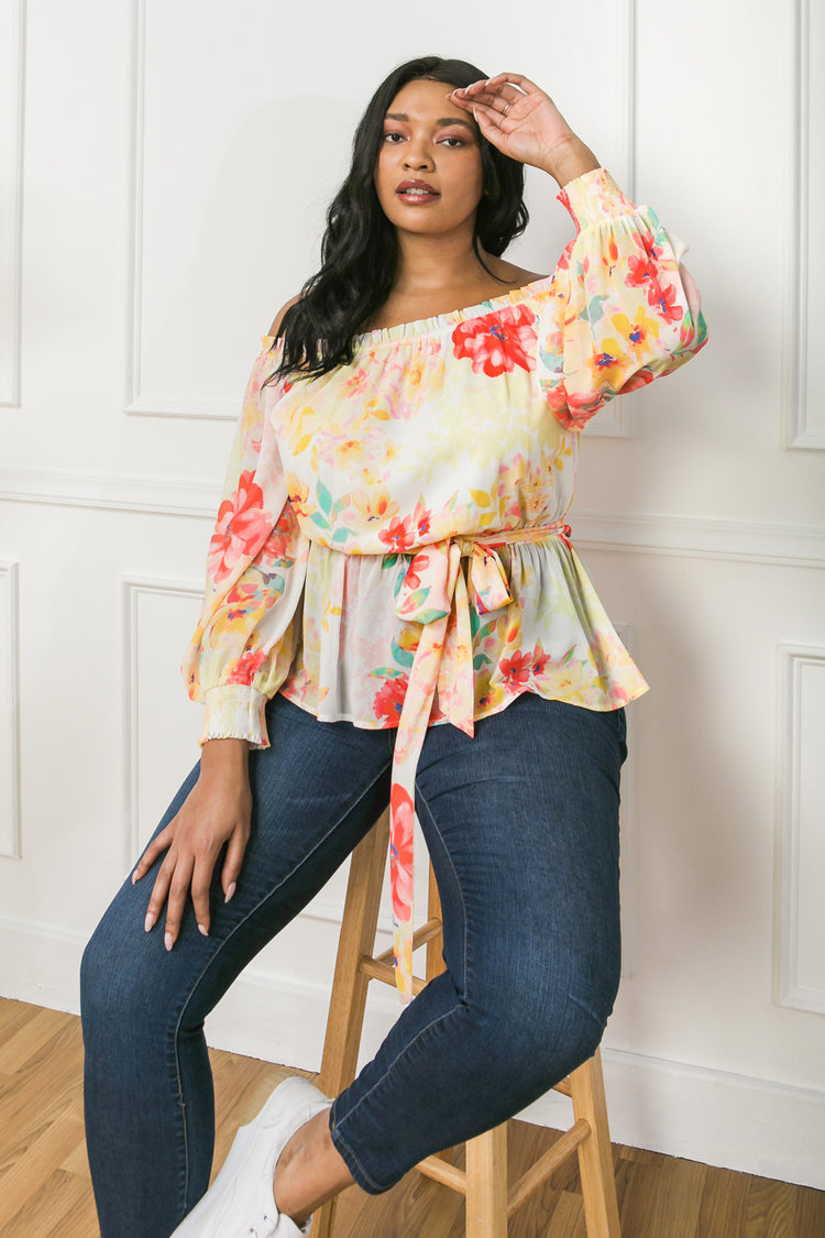 Floral Off The Shoulder Blouse