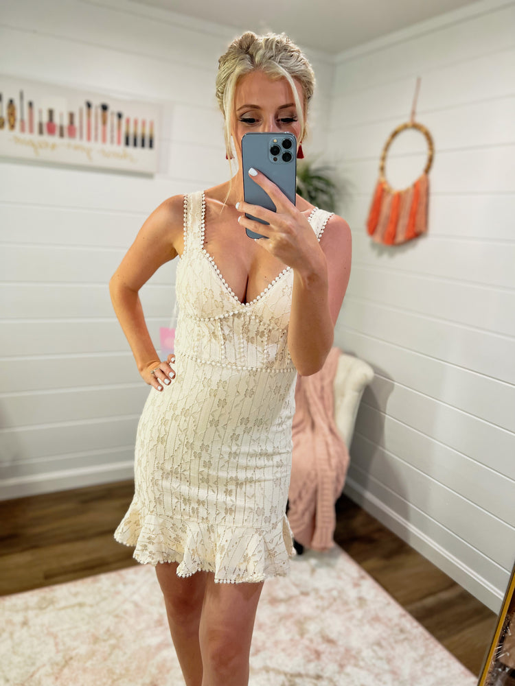 Cream Lace Dress